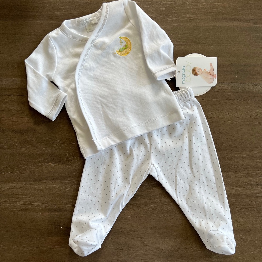 New Magnolia Baby Moon Kimono Pant Set NB 3M 6M